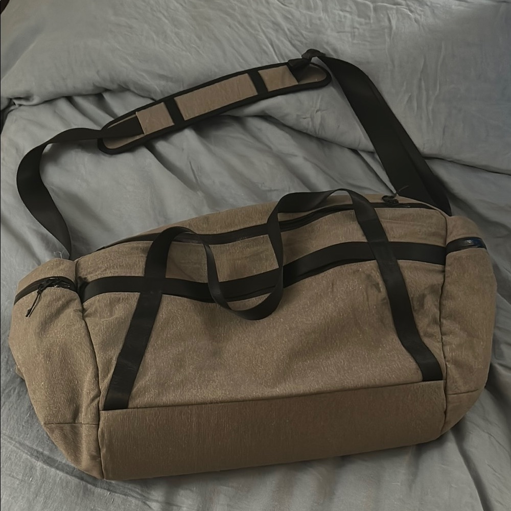 lululemon athletica Taupe Duffel with Black Accents